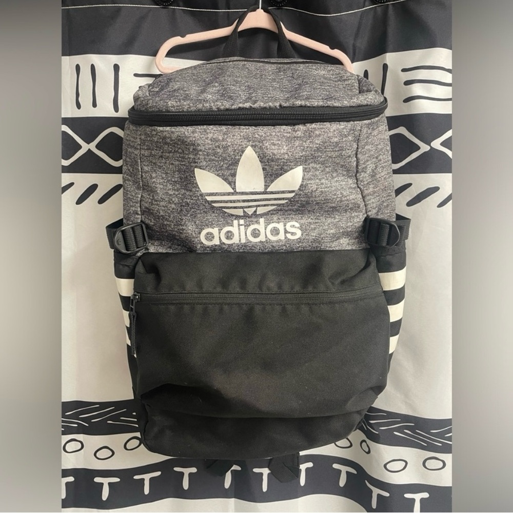 Adidas grey/black/white backpack